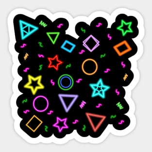 Neon Shapes! Great for Kids! Sticker